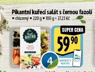 Salát pikantní kuřecí s černou fazolí Albert Fresh Bistro