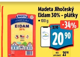Sýr Eidam Jihočeský 30% Madeta