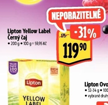 Černý čaj Yellow Label Lipton