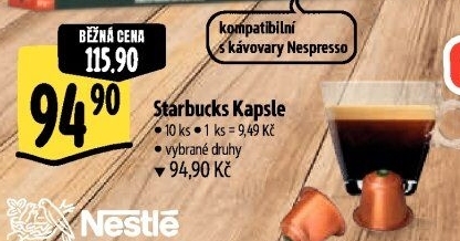 Kapsle Nespresso Starbucks