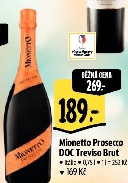 Prosecco brut DOC Treviso Mionetto