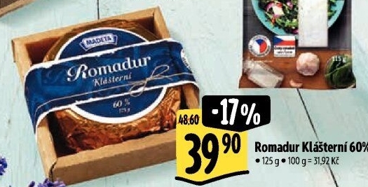 Sýr Romadur Klášterní Madeta