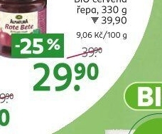 Červená řepa bio Alnatura