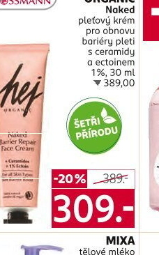 Pleťový krém Naked Organic Hej