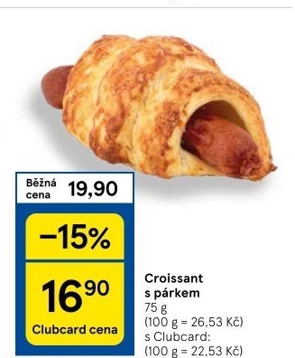 Croissant s párkem