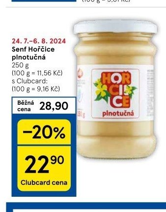 Senf Hořčice plnotučná