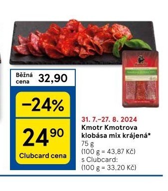 Kmotr Kmotrova klobása mix krájená