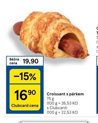 Croissant s párkem