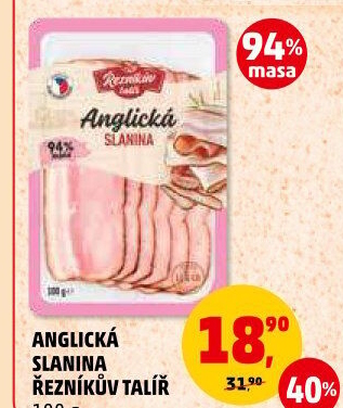 Anglická slanina Řezníkův talíř