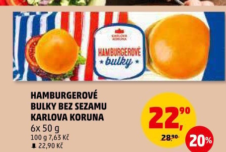 Bulky na hamburger Karlova Koruna
