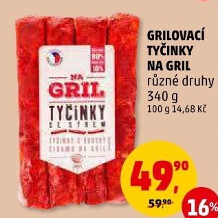 Grilovací tyčinky Na gril Penny