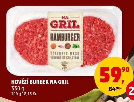 Hovězí burger Na gril Penny