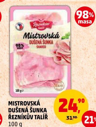 Mistrovská dušená šunka Řezníkův talíř