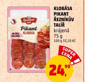 Pikantní klobása Řezníkův talíř