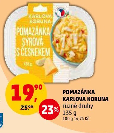 Pomazánky Karlova Koruna