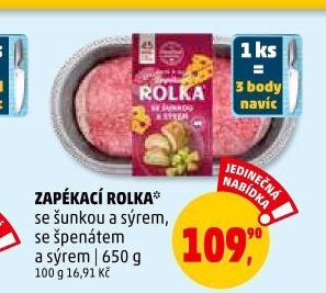 Rolka se šunkou a sýrem Snadné vaření Kostelecké uzeniny