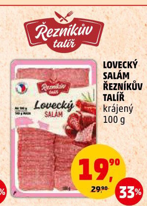 Salám lovecký Řezníkův talíř