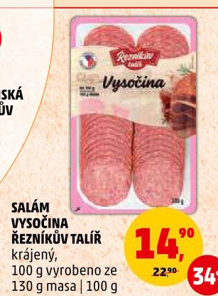 Salám Vysočina Řezníkův talíř