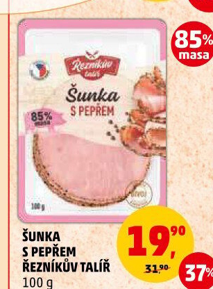 Šunka s pepřovým dekorem Řezníkův talíř