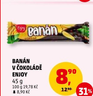 Tyčinka Banány v čokoládě Enjoy