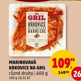 Vepřová krkovice marinovaná Na gril Penny