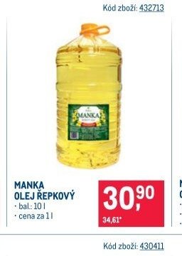 MANKA OLEJ ŘEPKOVÝ