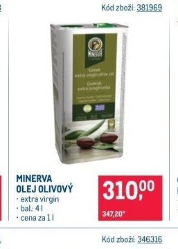 MINERVA OLEJ OLIVOVÝ