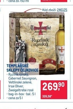 TEMPLÁŘSKÉ SKLEPY ČEJKOVICE