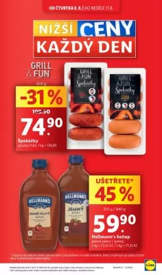 akční leták Lidl 8.8.2024-11.8.2024