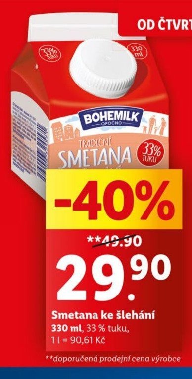 Smetana ke šlehání