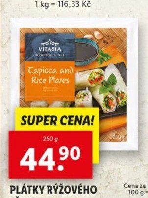 Vitasia Plátky rýžového těsta