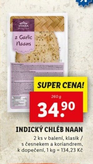 Indický chléb Naan