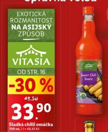 Chilli omáčka sladká Vitasia