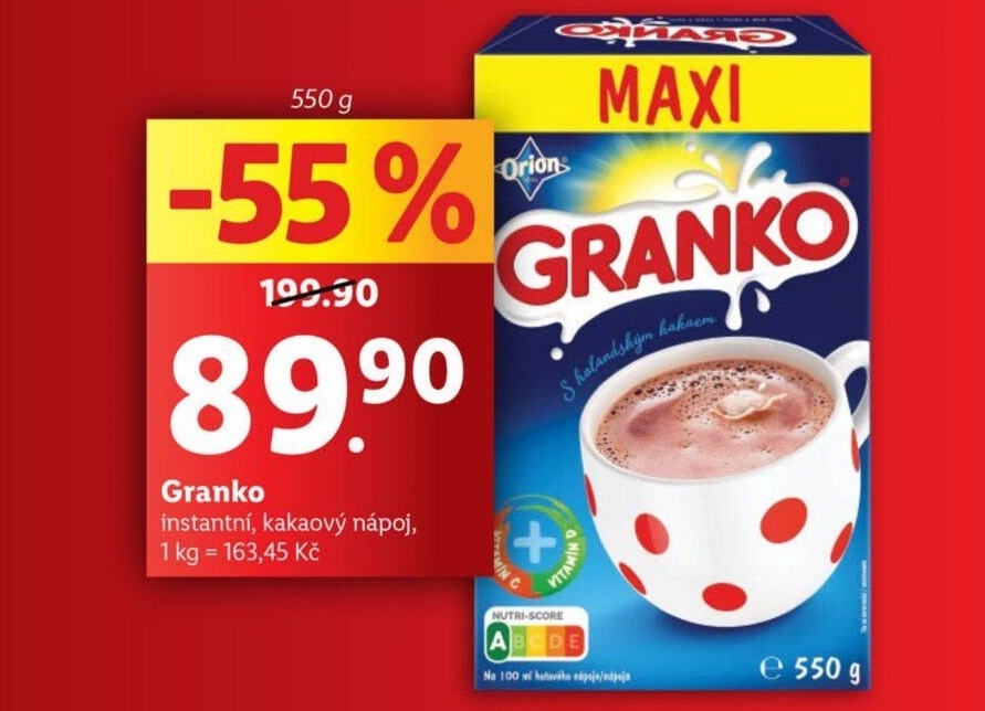 Instantní kakao Granko Orion