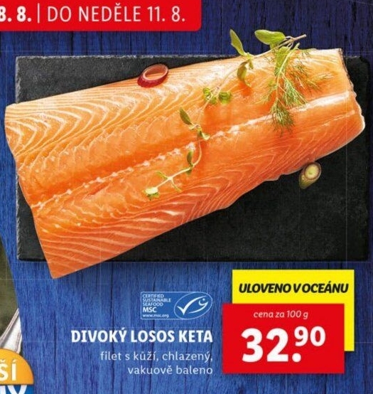 Losos divoký filet Keta