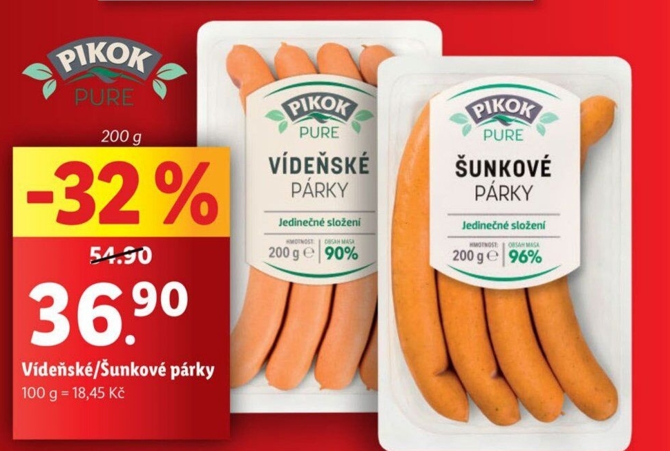 Párky vídeňské Pure Pikok