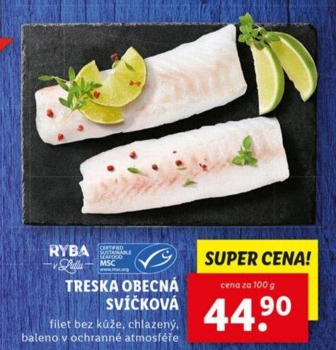 Treska obecná filet - svíčková