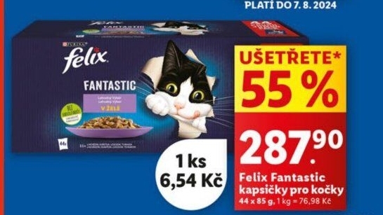Kapsičky pro kočky Fantastic Felix Purina