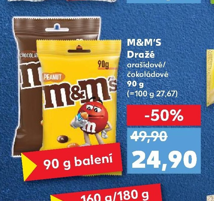 M&M'S Dražé arašídové/čokoládové 90 g