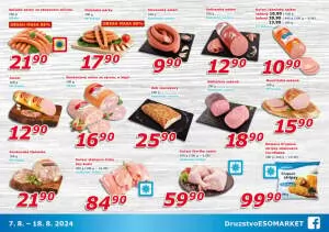 akční leták ESO MARKET 7.8.2024-18.8.2024