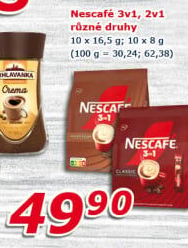 Instantní káva porcovaná 3v1 Nescafé