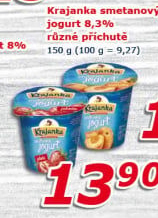 Jogurt smetanový ochucený Krajanka