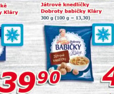 Knedlíčky játrové mražené Dobroty Babičky Kláry