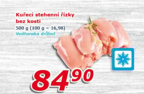 Řízky kuřecí stehenní mražené Vodňanské kuře