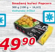 Smažené kuřecí kousky mražené popcorn Vodňanské kuře