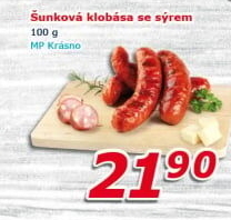 Šunková klobása se sýrem Krásno
