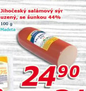 Sýr uzený salámový 44% Jihočeský Madeta