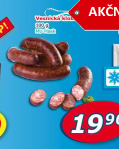 Vesnická klobása Maso Uzeniny Písek