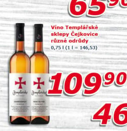 Vína Templářské sklepy Čejkovice