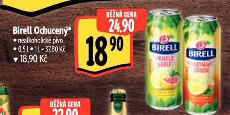 Nealkoholické pivo ochucené Birell